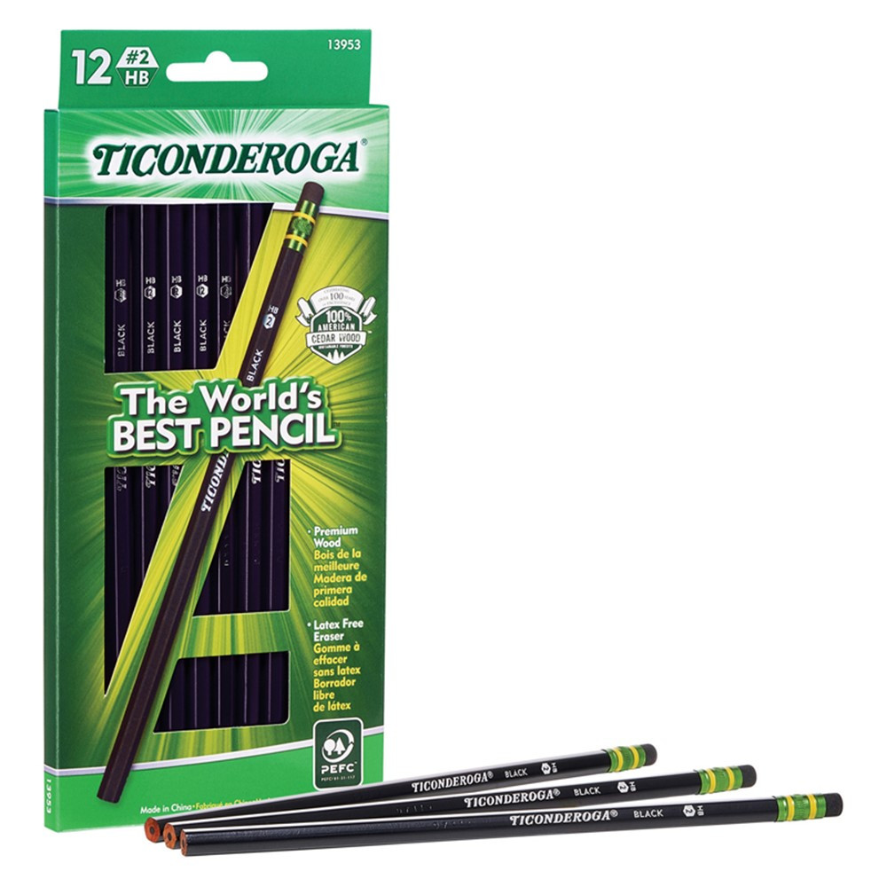 Wood-Cased Pencils, Black, 12 Count - DIX13953 | Dixon Ticonderoga Company | Pencils & Accessories