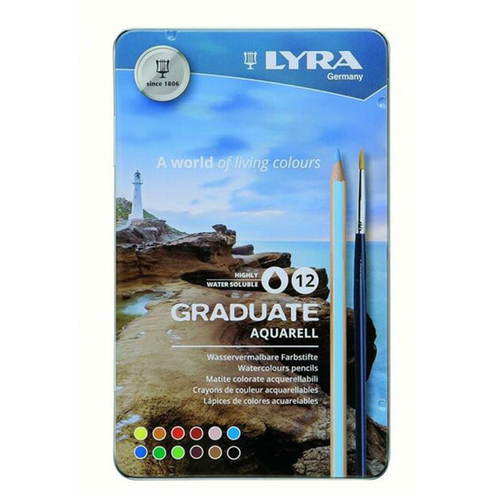 Graduate Aquarell Colored Pencils, Metal Box of 12 - DIX2881120 | Dixon Ticonderoga Company | Colored Pencils