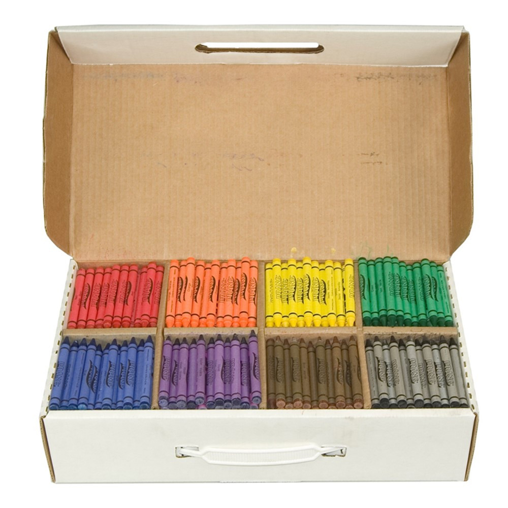 Crayons Master Pack, 8 Colors (100 Each), 800 Count - DIX32350 | Dixon Ticonderoga Company | Crayons