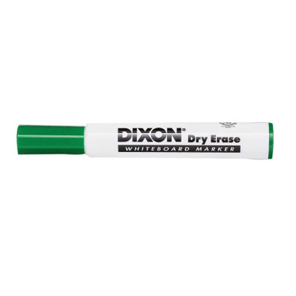 Dry Erase Markers Wedge Tip, Green, Pack of 12 - DIX92104 | Dixon Ticonderoga Company | Markers