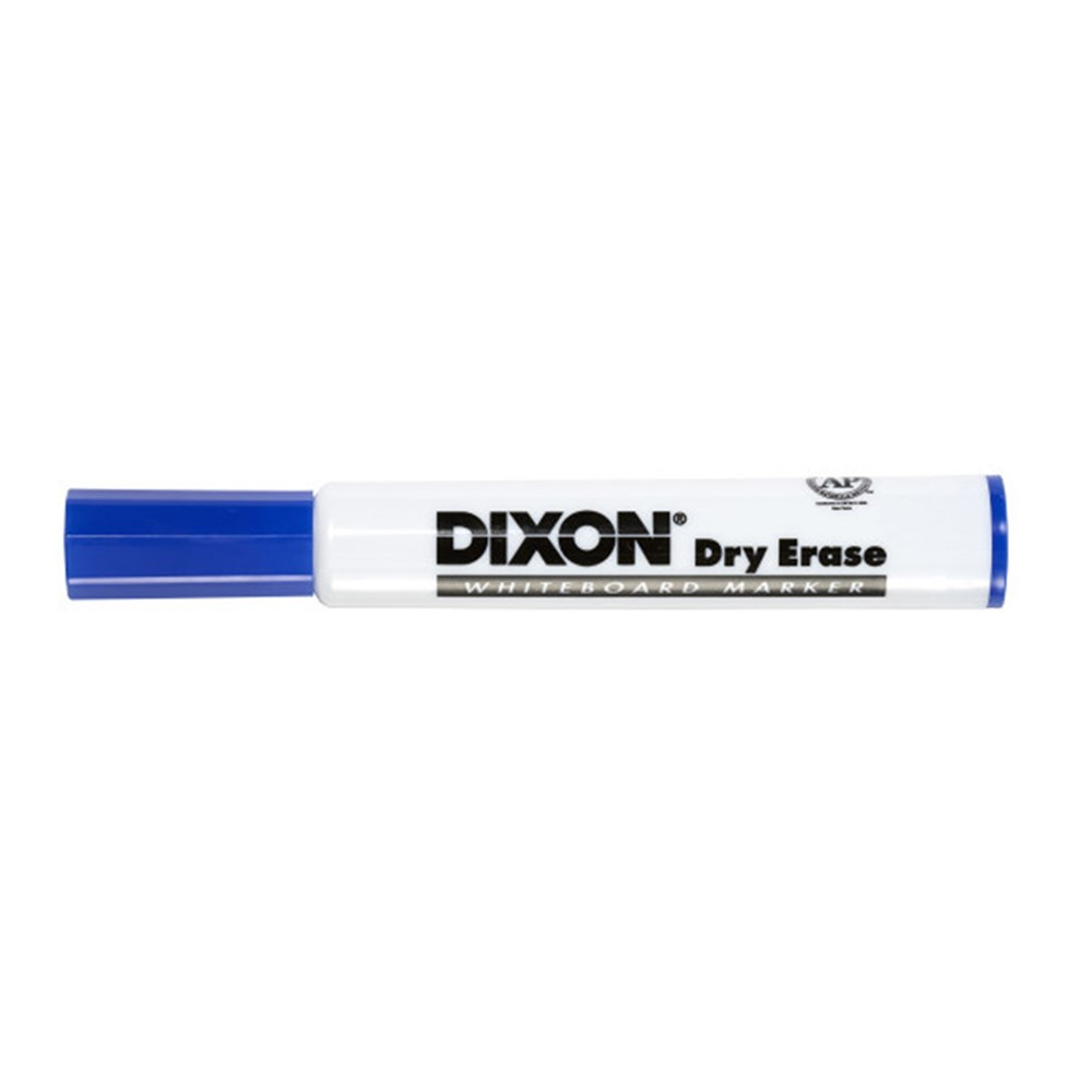 Dry Erase Markers Wedge Tip, Blue, Pack of 12 - DIX92108 | Dixon Ticonderoga Company | Markers