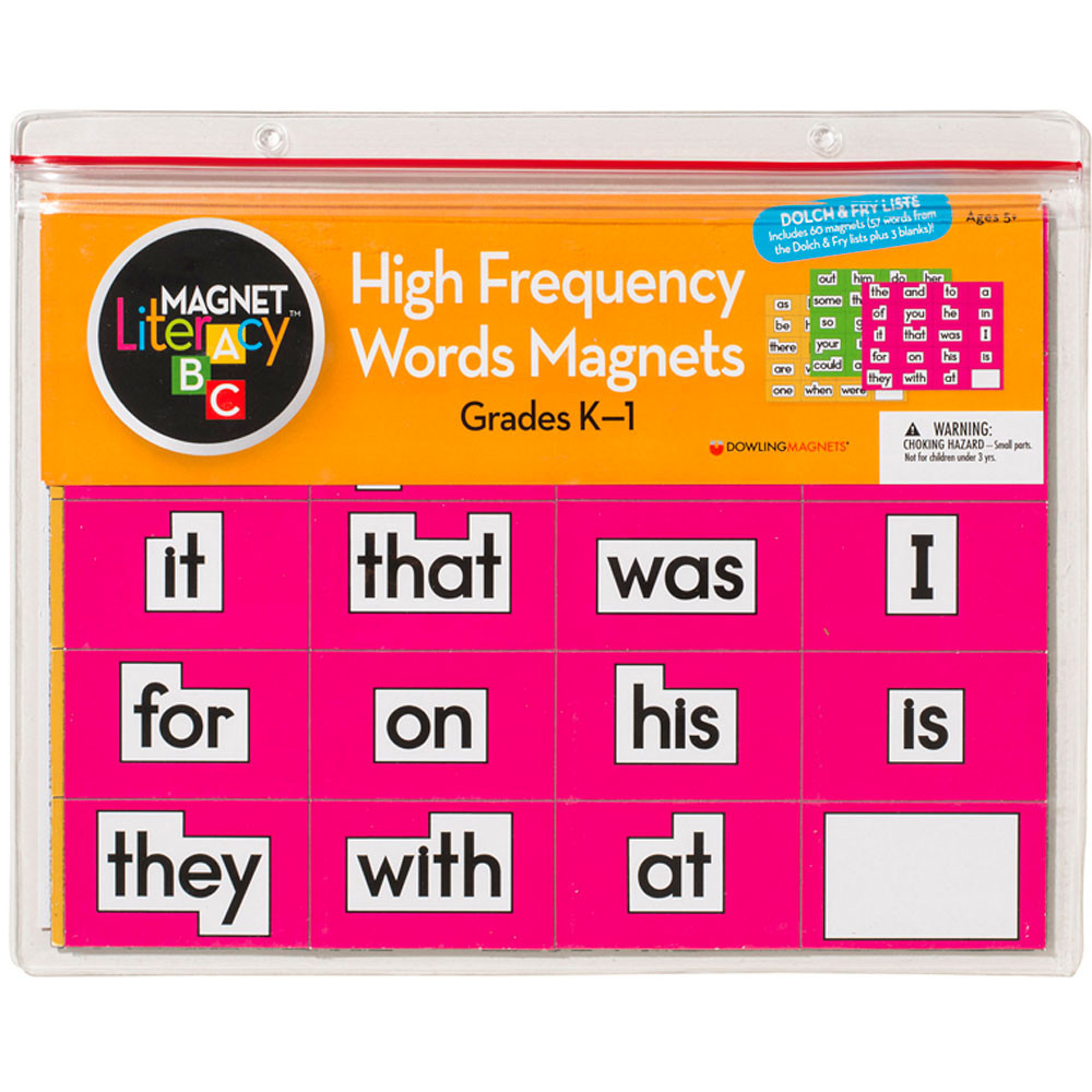DO-733000 - Magnet Literacy High Frequency Word Magnets Gr K-1 in Word Skills