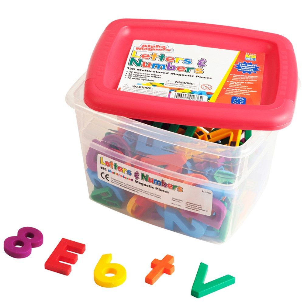 EI-1636 - Alpha And Mathmagnets Multi 126-Pk in Magnetic Letters