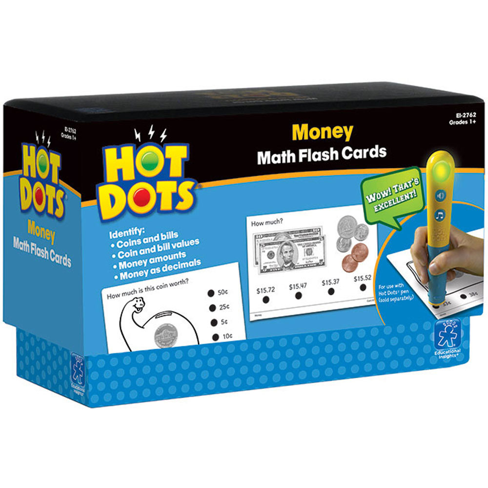 EI-2762 - Hot Dots Flash Cards Money in Hot Dots