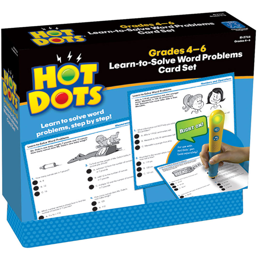 EI-2766 - Hot Dots Learn To Solve Word Problem Set Gr 4-6 in Hot Dots