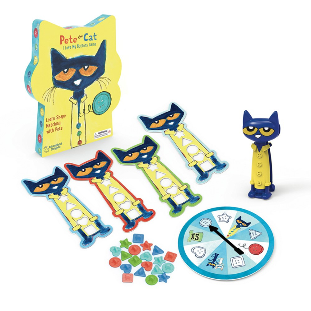 Pete the Cat I Love My Buttons Game - EI-3419 | Learning Resources | Games