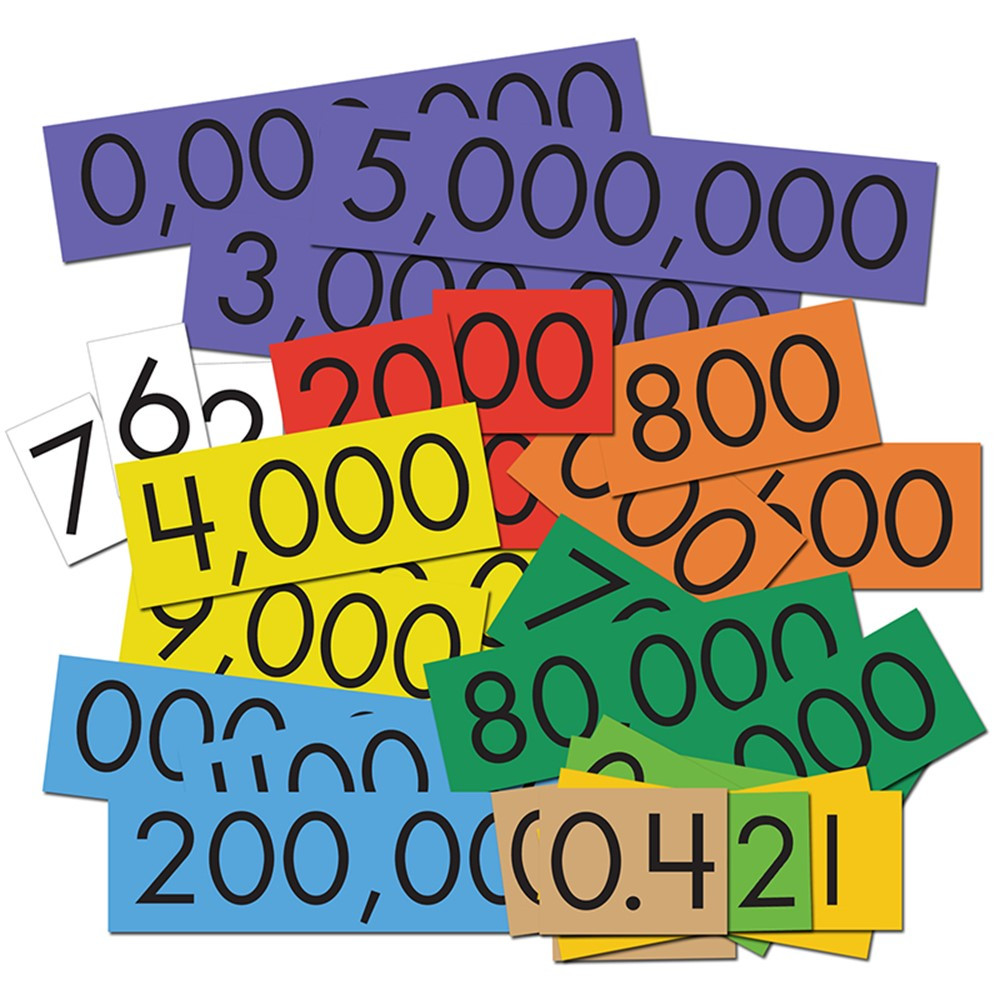 ELP626644 - 10-Value Decimals To Whole Numbers Place Value Cards Set in Flash Cards