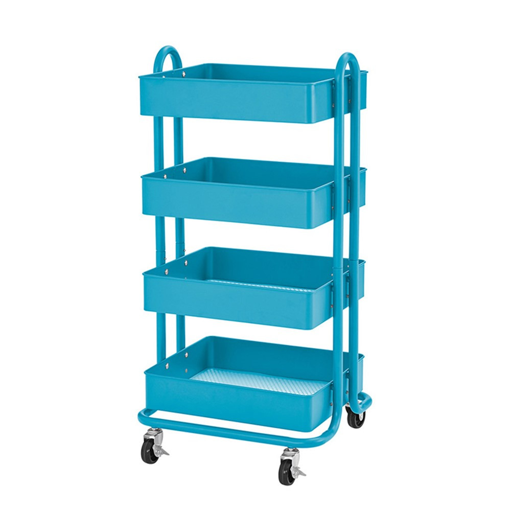 ELR20702TQ - 4-Tier Util Rolling Cart Turquoise in Storage