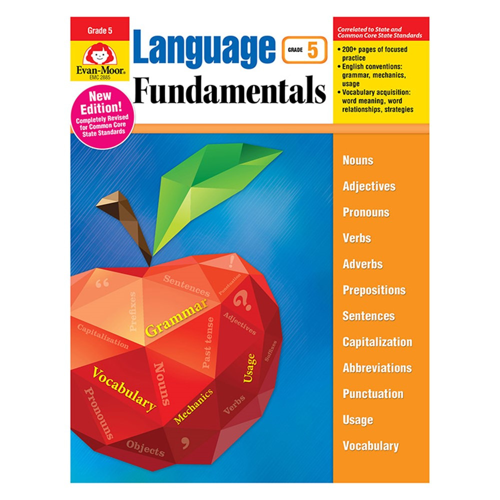 Language Fundamentals, Grade 5 - Teacher Reproducibles, Print - EMC2885 | Evan-Moor | Language Skills