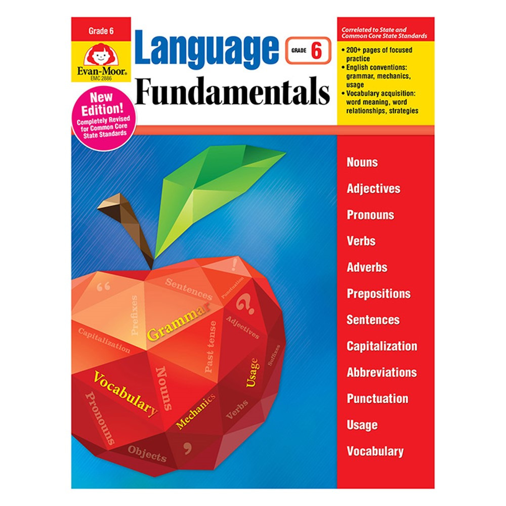 Language Fundamentals, Grade 6 - Teacher Reproducibles, Print - EMC2886 | Evan-Moor | Language Skills