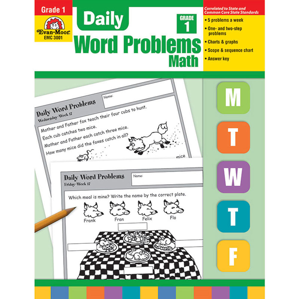 EMC3001 - Daily Word Problems Gr 1 in Word Skills