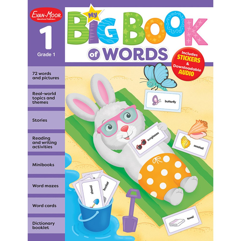 My First Big Book of Words, Grade 1 - EMC3103 | Evan-Moor | Word Skills