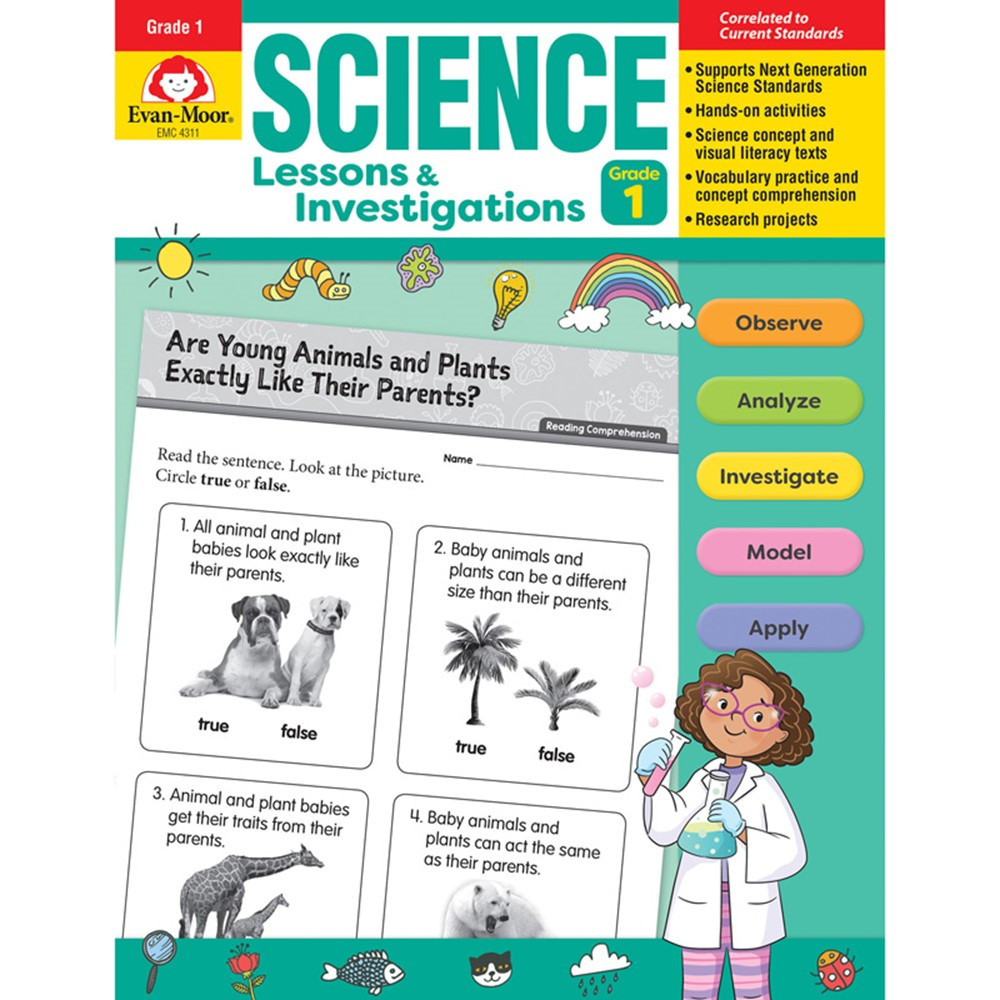 Science Lessons and Investigations, Grade 1 - EMC4311 | Evan-Moor | Activity Books & Kits