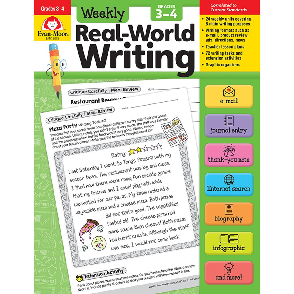 Real World Writing Grades 3-4 - EMC6078 | Evan-Moor | Writing Skills