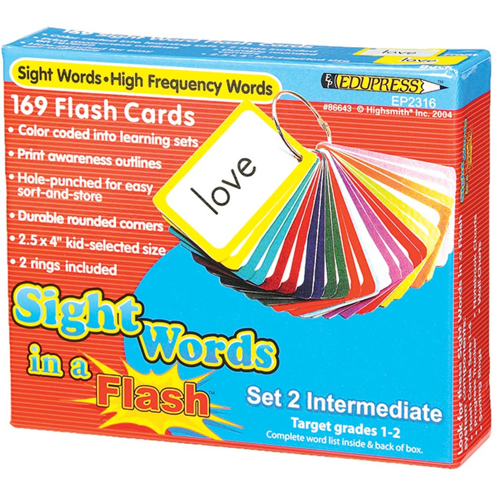 EP-2316 - Sight Words In A Flash Set 2 Gr 1-2 Intermediate in Sight Words