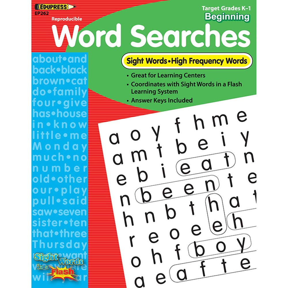 EP-262 - Sight Word Searches Beginning Gr K-1 in Sight Words