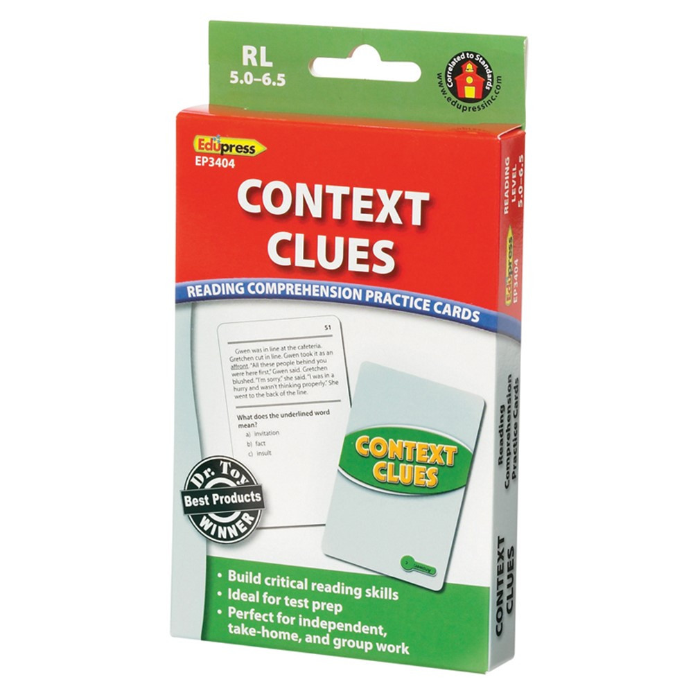 EP-3404 - Context Clues Practice Cards Reading Levels 5.0-6.5 in Comprehension