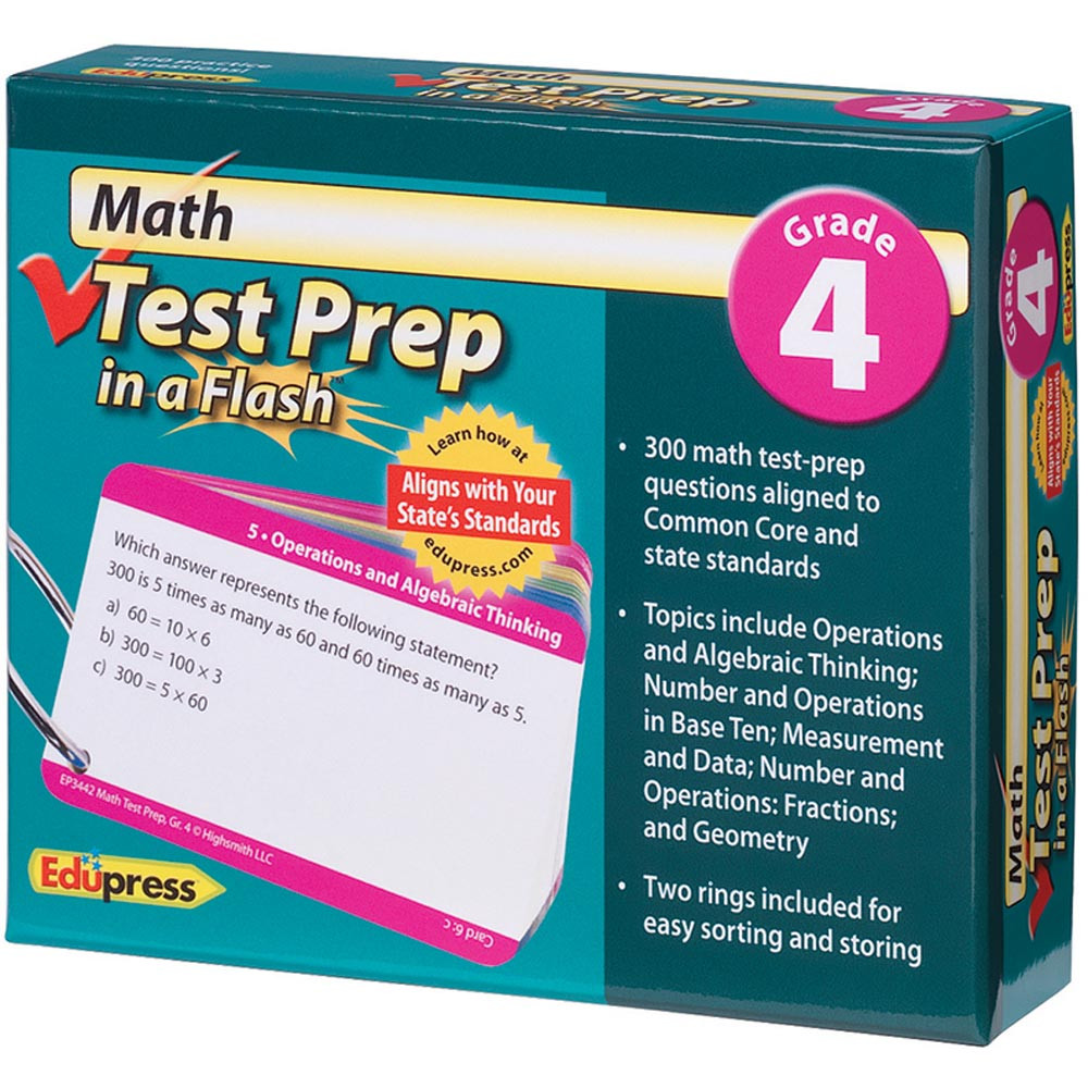 EP-3442 - Math Test Prep In A Flash Gr 4 in Math
