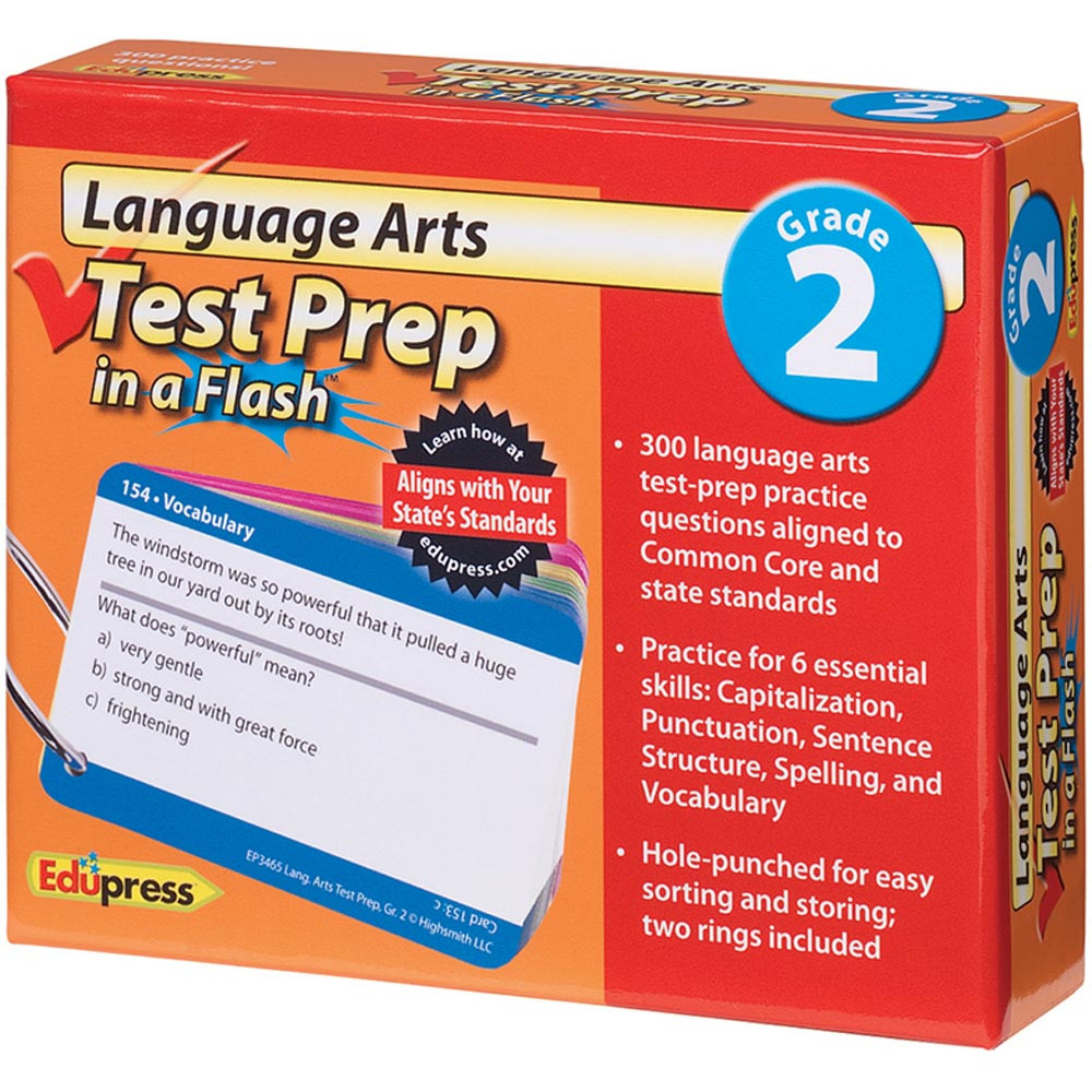 EP-3465 - Language Arts Gr 2 Test Prep In A Flash in Language Arts