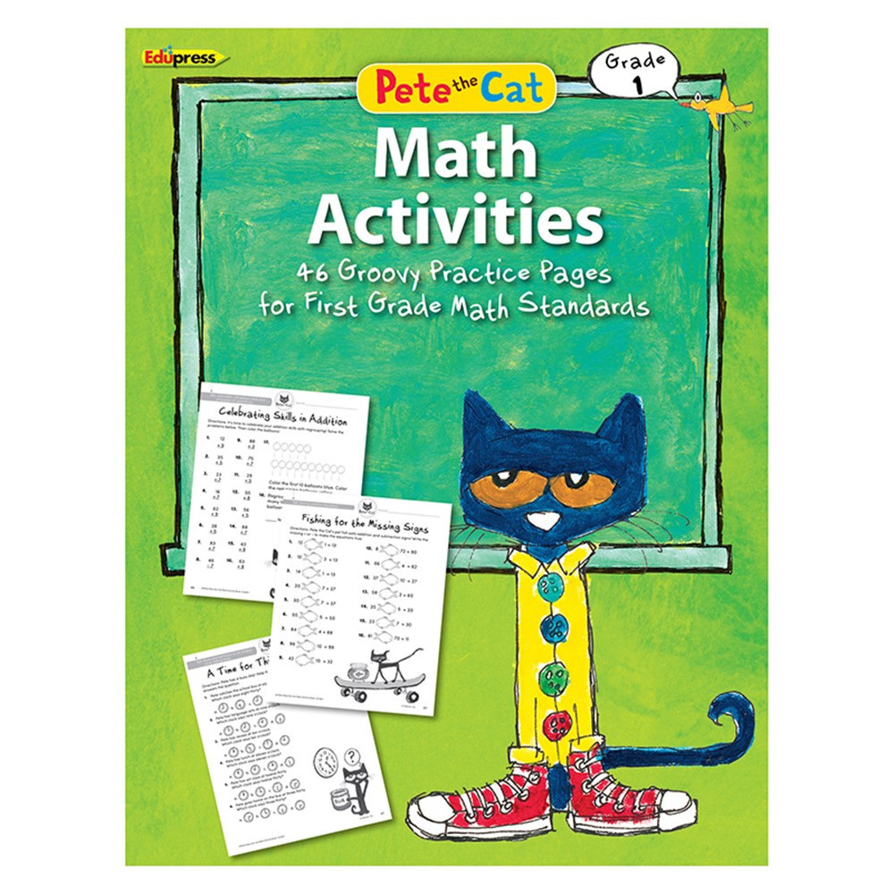 Pete The Cat Math Workbook Gr 1 - EP-3514 | Teacher Created Resources