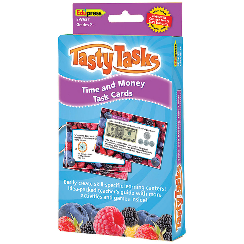 EP-3657 - Math Tasty Task Cards Time & Money in Money