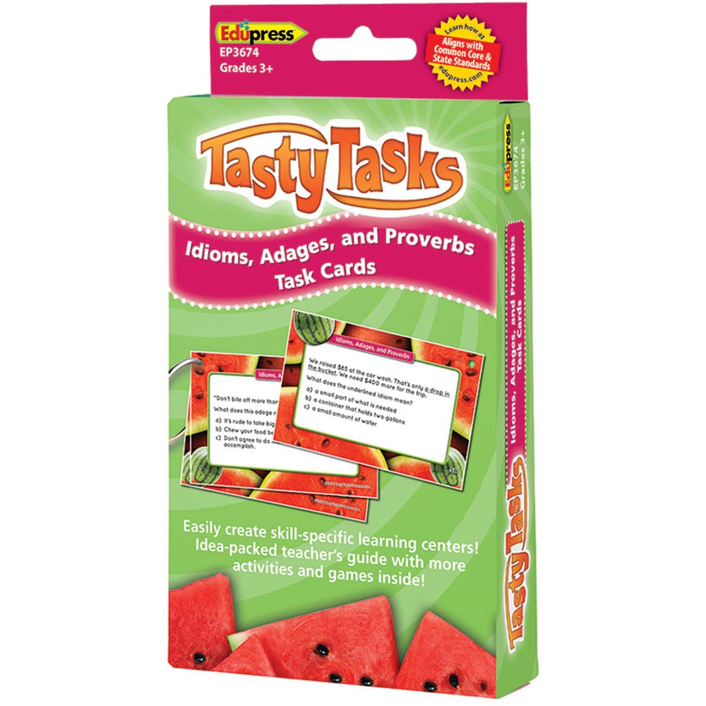 EP-3674 - Idioms Adages Proverbs Language Arts Tasty Task Cards in Phonics