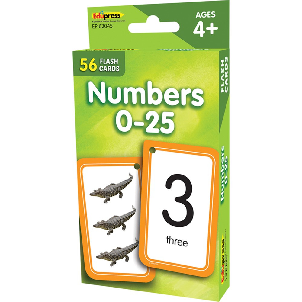 Numbers 0-25 Flash Cards - EP-62045 | Teacher Created Resources | Flash Cards