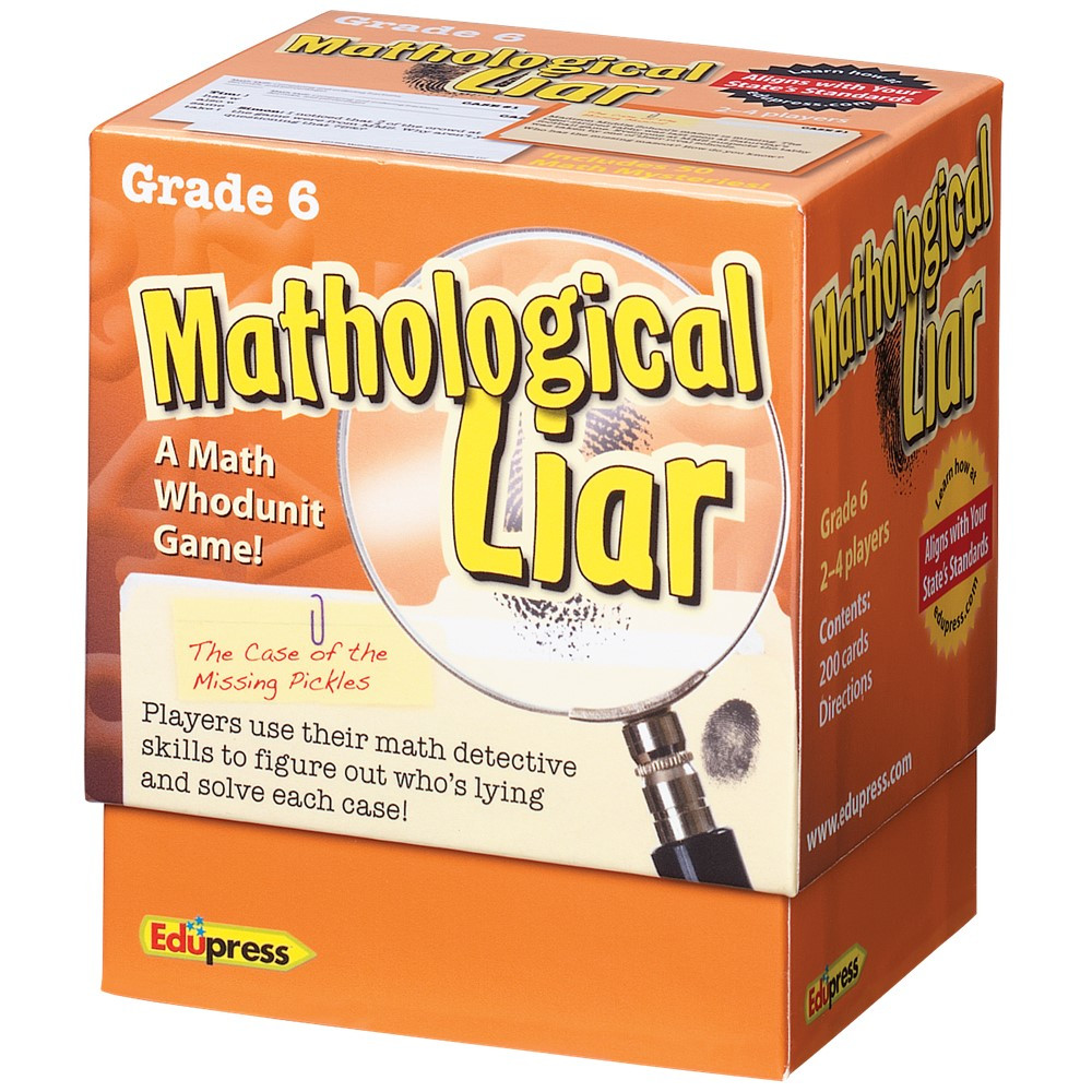 Mathological Liar Game (Gr. 6) - EP-63399 | Teacher Created Resources | Games