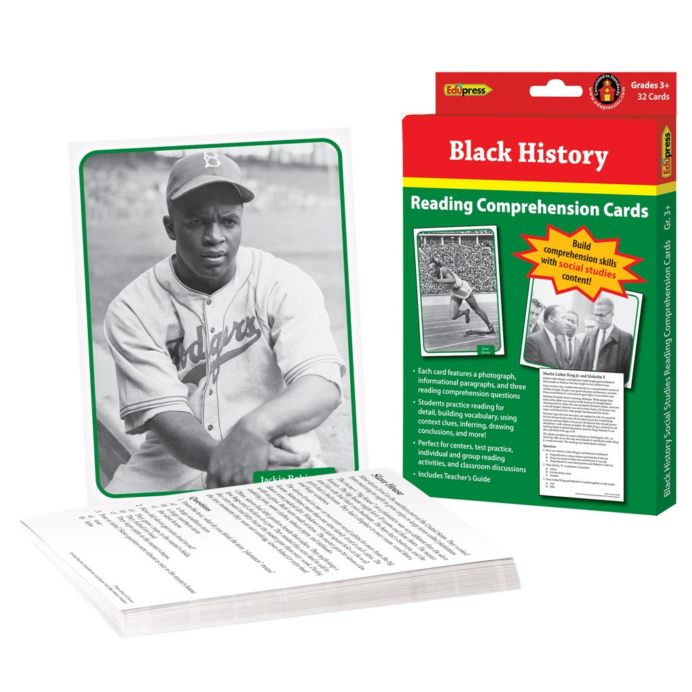 Reading Comprehension Social Studies Cards: Black History - EP-63540 | Teacher Created Resources | Cards