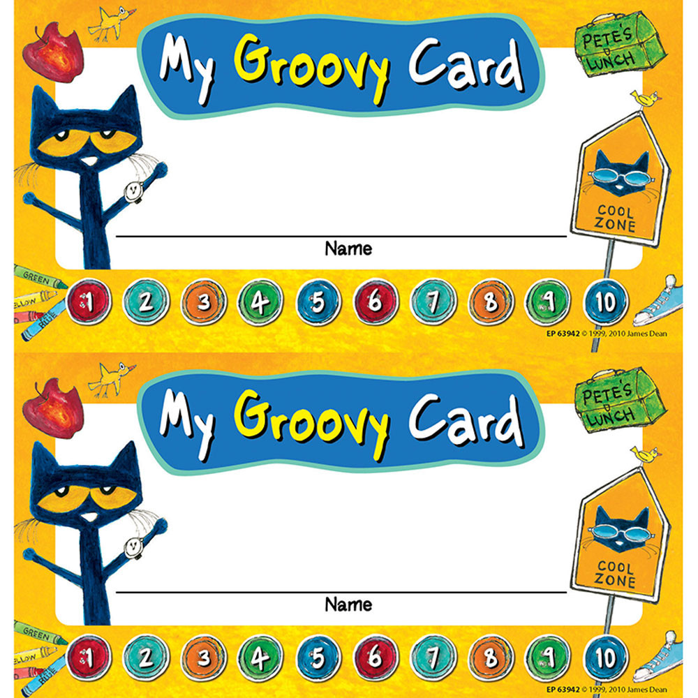 EP-63942 - Pete The Cat My Groovy Punch Cards in Tickets