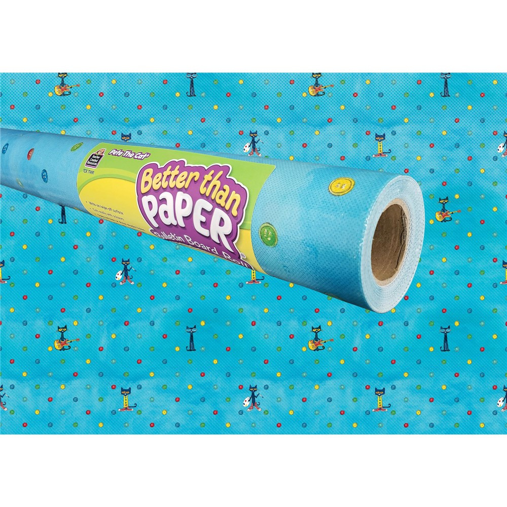 Pete the Cat Better Than Paper Bulletin Board Roll - EP-77491 | Teacher Created Resources | Deco: Bulletin Board Rolls, Better Than Paper
