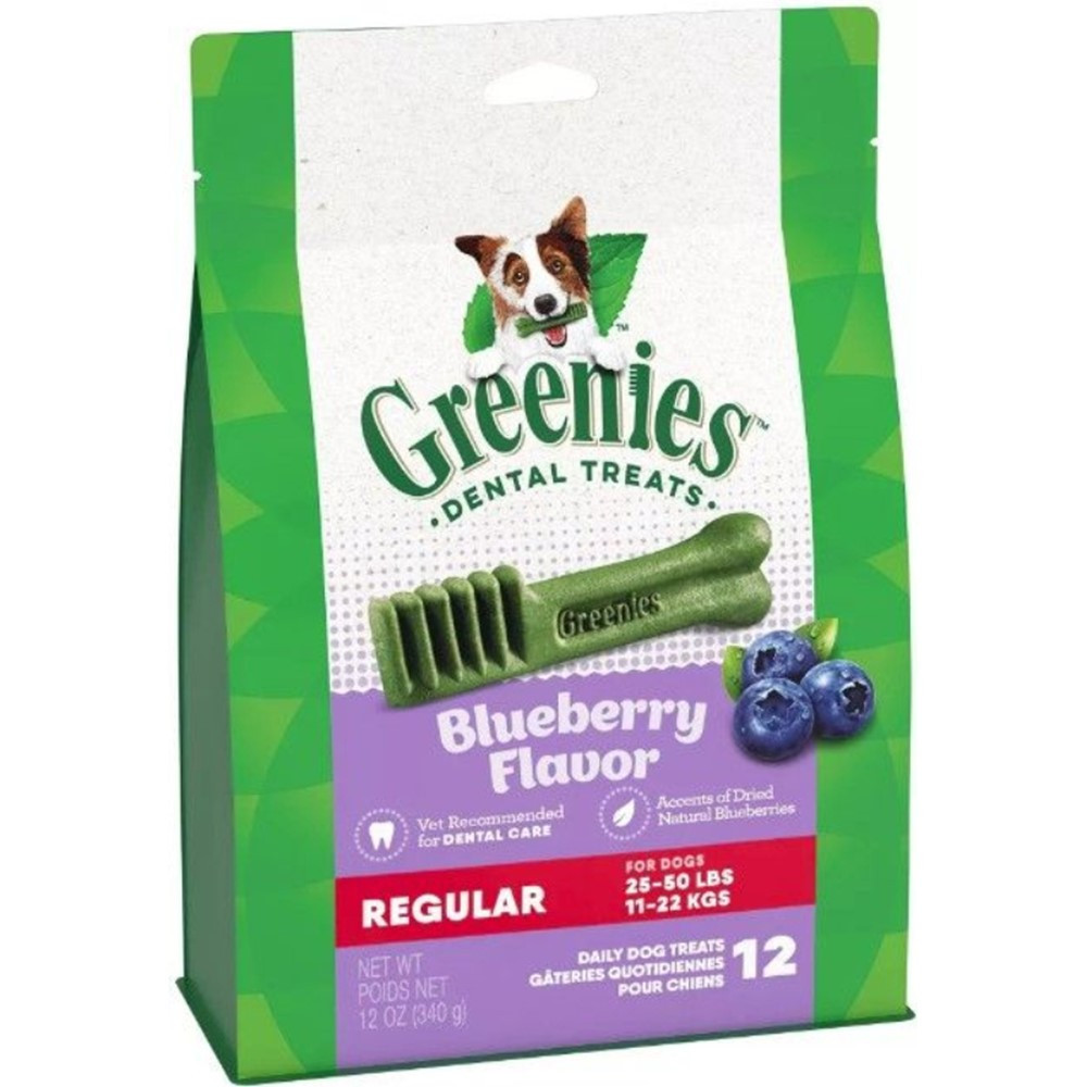Greenies Regular Dental Dog Treats Blueberry - 12 count - EPP-GR10481 | Greenies | 1996