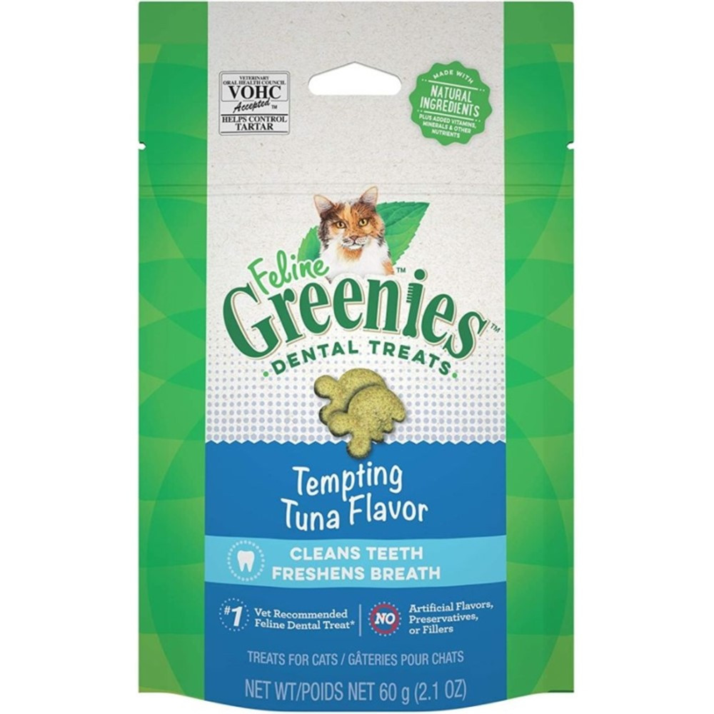 Greenies Feline Dental Treats Tempting Tuna Flavor - 2.1 oz - EPP-GR11133 | Greenies | 1945