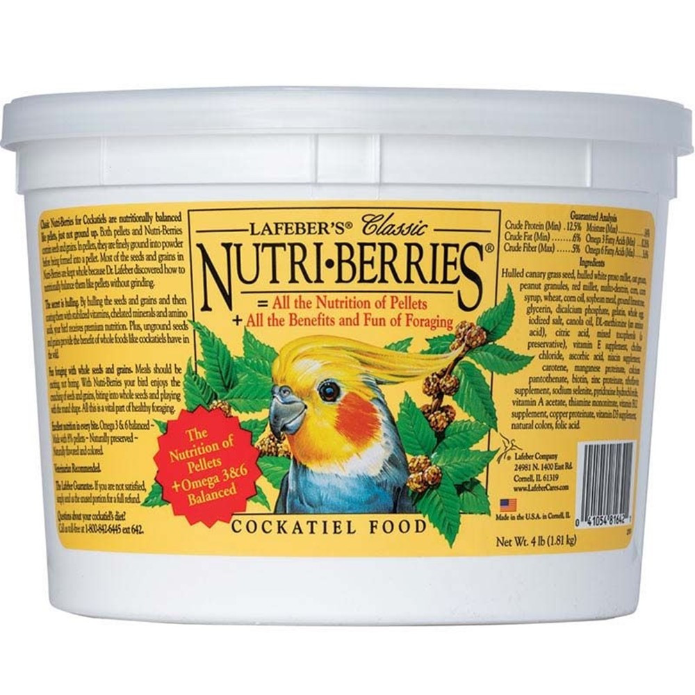 Lafeber Classic Nutri-Berries Cockatiel Food - 4 lbs - EPP-LF81642 | Lafeber | 1905