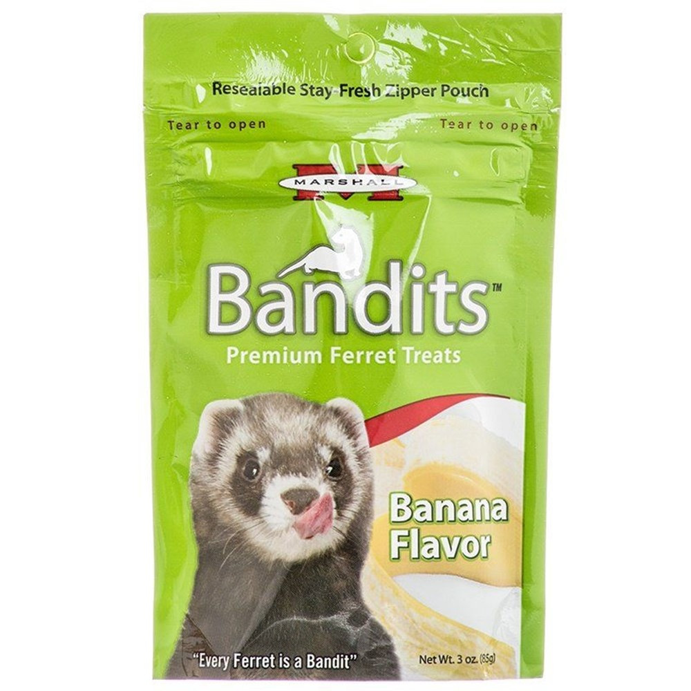 Marshall Bandits Premium Ferret Treats - Banana Flavor - 3 oz - EPP-MA00385 | Marshall | 2167