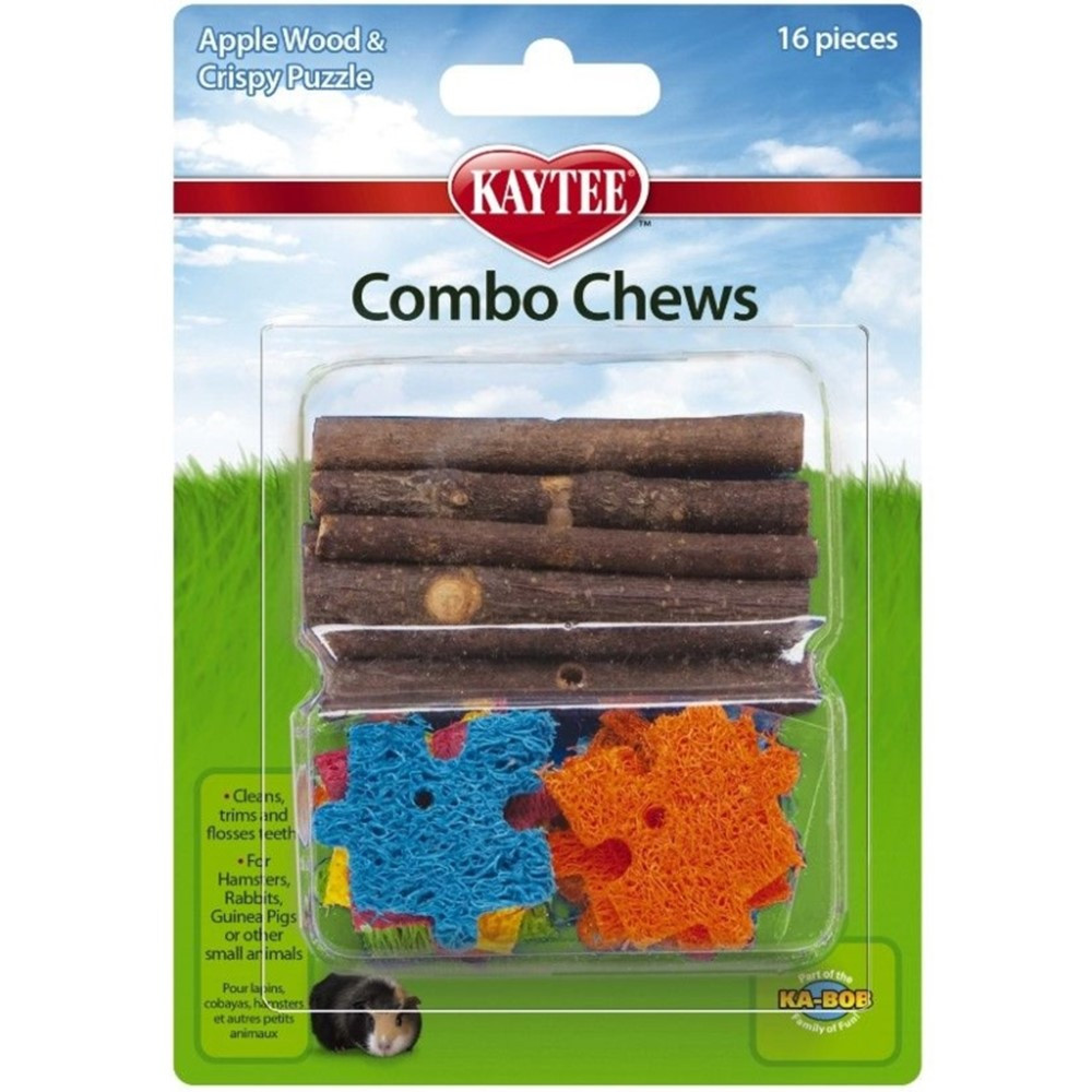 Kaytee Combo Chews Apple Wood & Crispy Puzzle - 16 Pieces - EPP-PI61118 | Kaytee | 2152