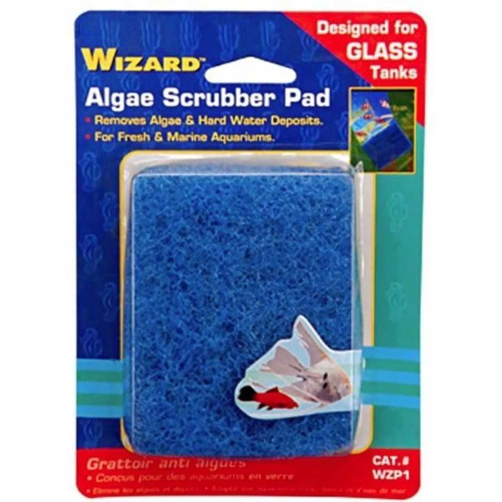 Penn Plax Wizard Algae Scrubber Pad for Glass Aquariums - 3L x 4"W - 1 count - EPP-PP03437 | Penn Plax | 2024"