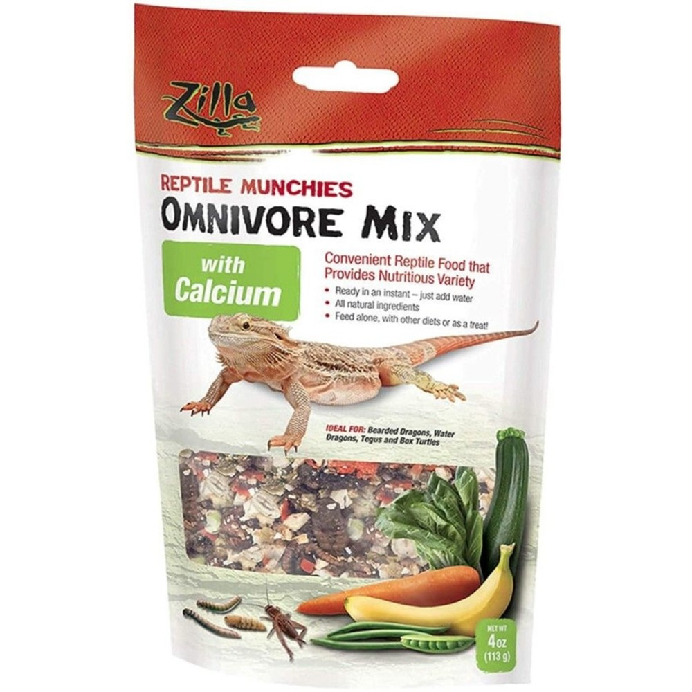 Zilla Reptile Munchies - Omnivore Mix with Calcium - 4 oz - EPP-RP09628 | Zilla | 2124