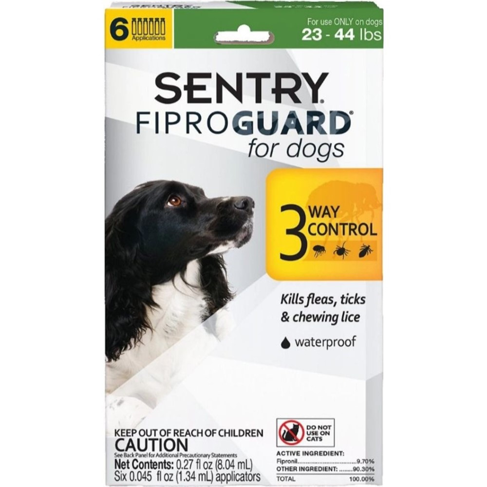 Sentry FiproGuard for Dogs - Dogs 23-44 lbs (6 Doses) - EPP-SG03071 | Sentry | 1964