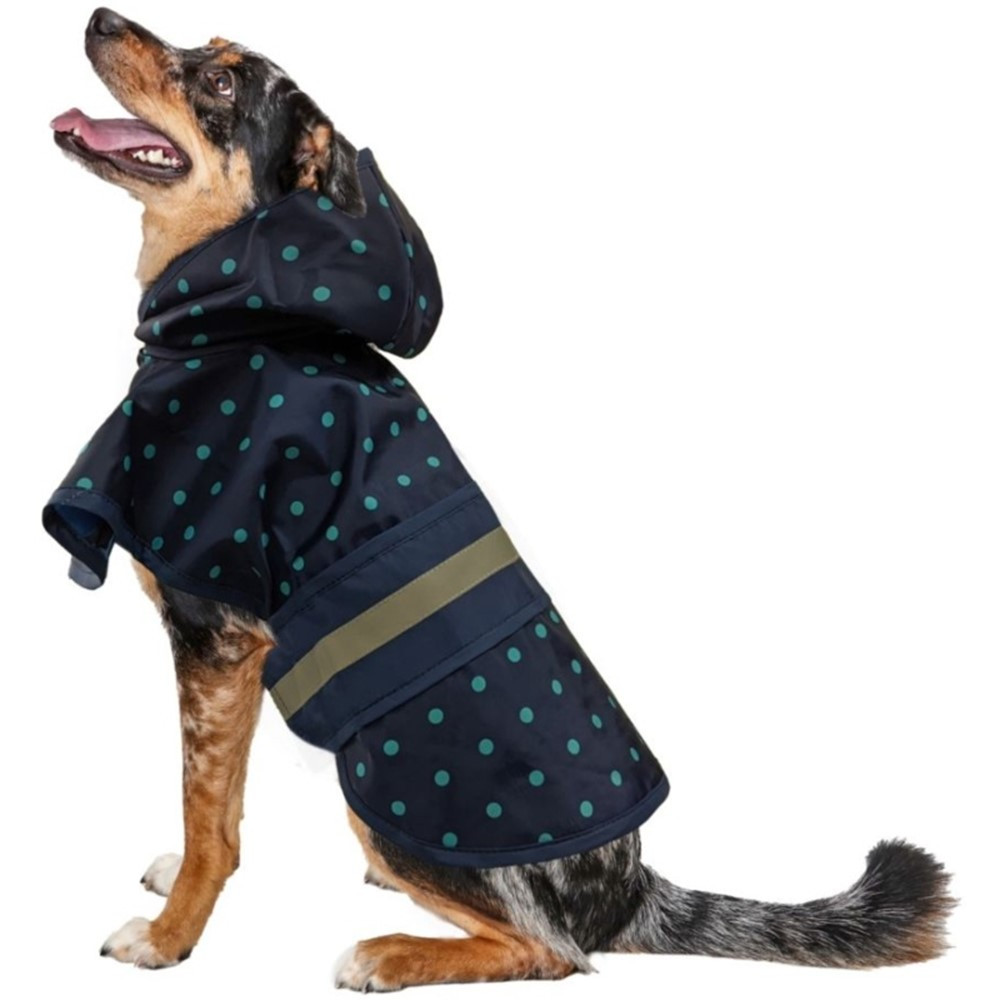 Fashion Pet Polka Dot Dog Raincoat Navy - Medium - EPP-ST02742 | Fashion Pet | 1959