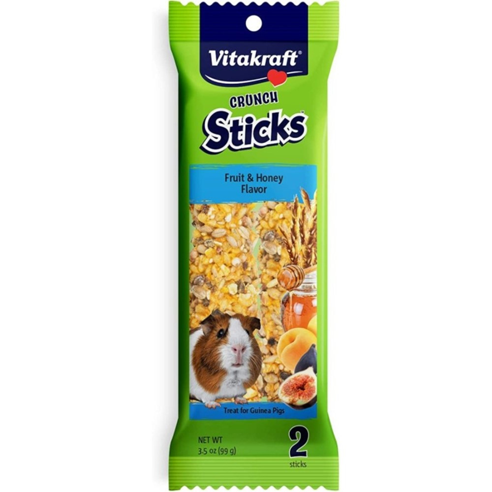 Vitakraft Crunch Sticks Guinea Pig Treat - Fruit & Honey - 2 Pack - (3.5 oz) - EPP-V25757 | Vitakraft | 2167