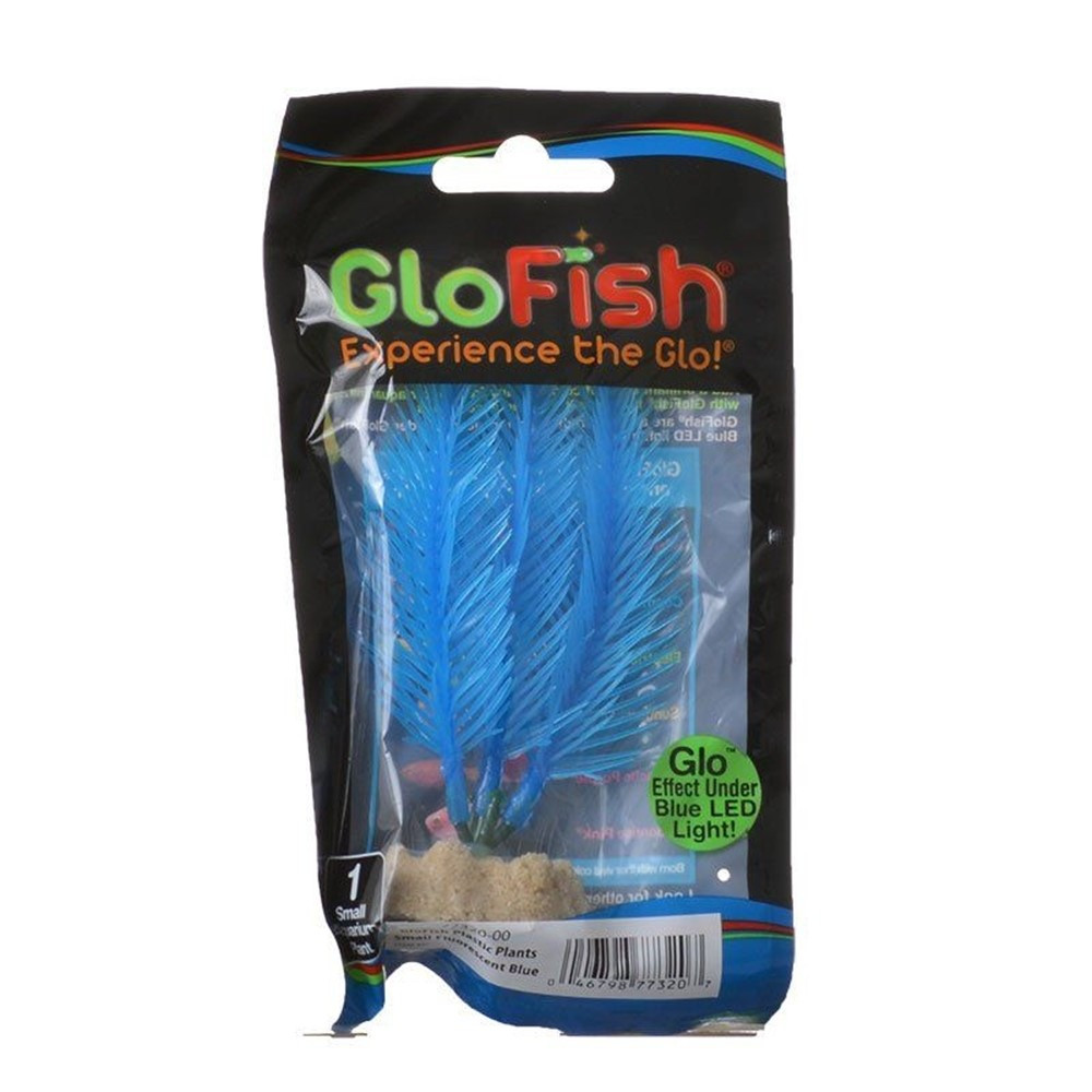 GloFish Blue Aquarium Plant - Small - (4-5.5" High) - EPP-WL77320 | GloFish | 2067"
