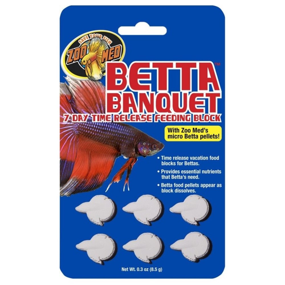 Zoo Med Aquatic Betta Banquet - 7 Day Betta Feeder - .3 oz (6 Pack) - EPP-ZM11710 | Zoo Med | 2051