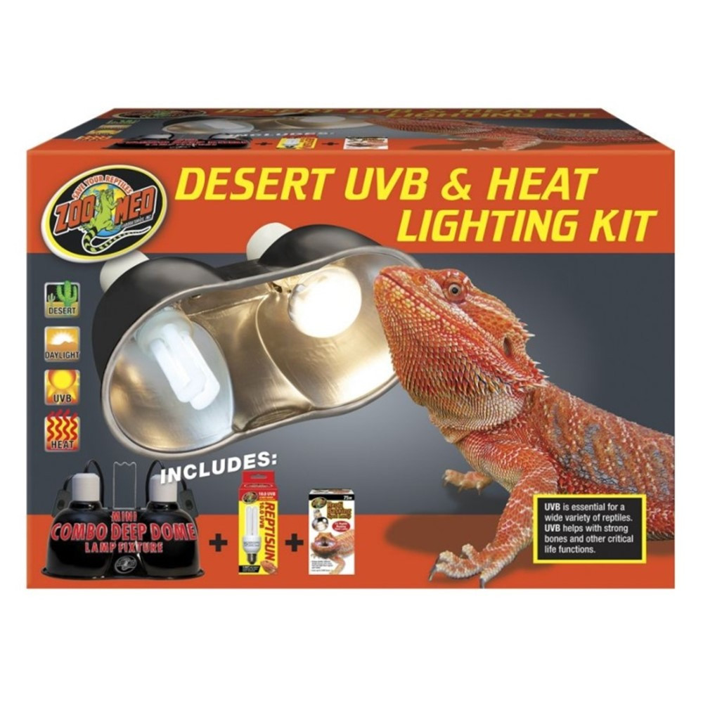 Zoo Med Desert UVB & Heat Lighting Kit - Lighting Combo Pack - EPP-ZM32231 | Zoo Med | 2135