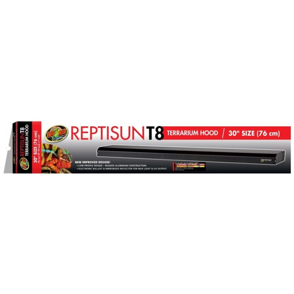 Zoo Med Reptisun T8 Terrarium Hood - 30 Fixture without Bulb (24" Bulb Required) - EPP-ZM32620 | Zoo Med | 2134"