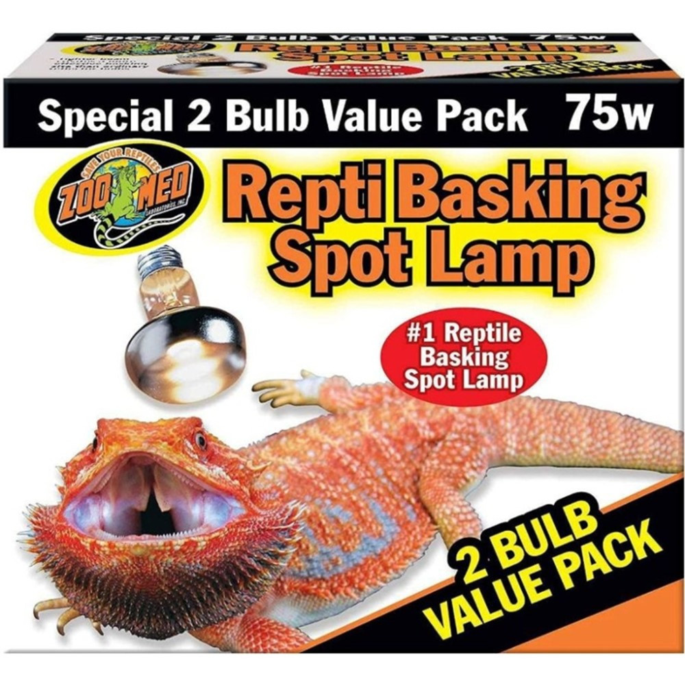 Zoo Med Repti Basking Spot Lamp Replacement Bulb - 75 Watts (2 Pack) - EPP-ZM36275 | Zoo Med | 2135