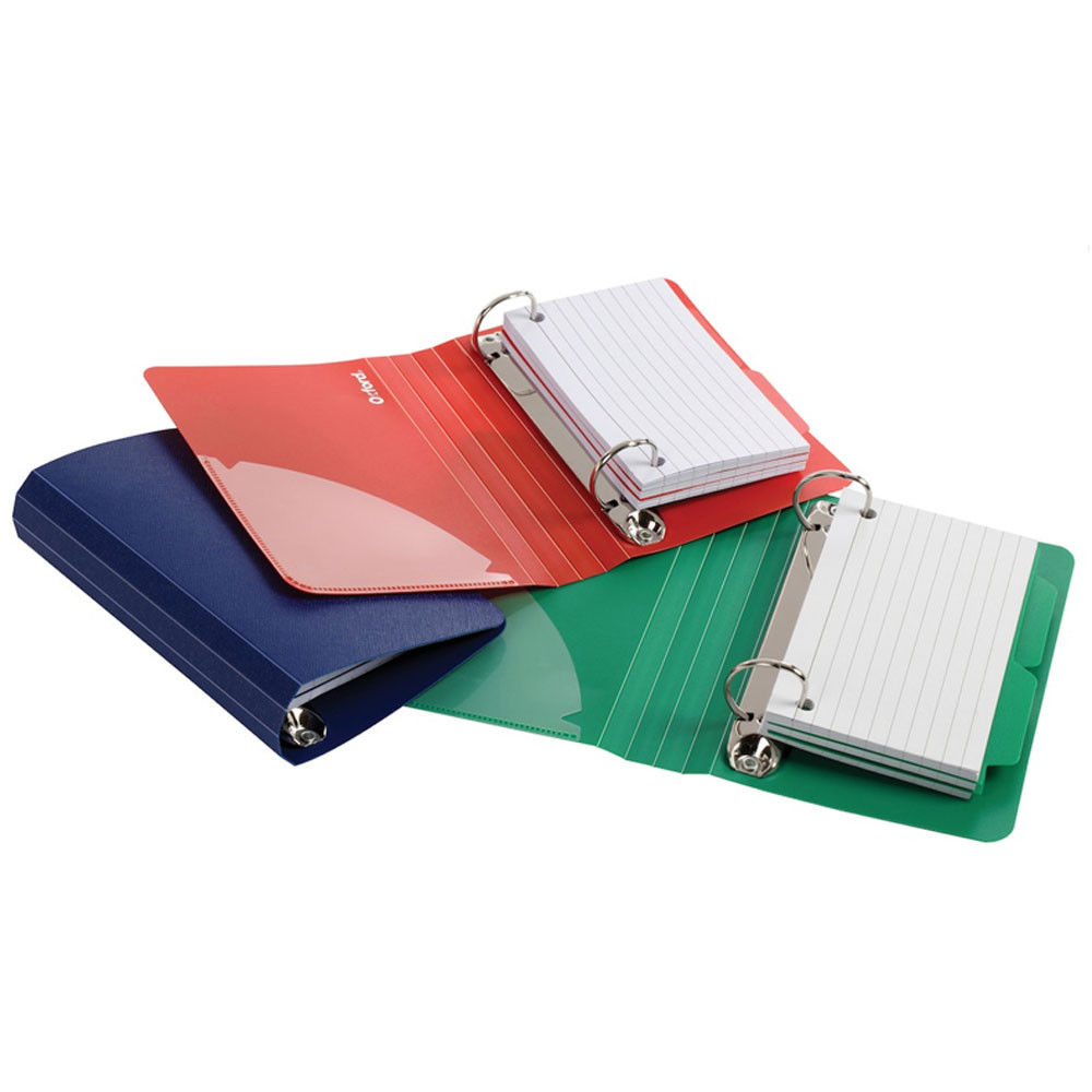 ESS73569 - Oxford Poly Index Card Binder Assorted in Index Cards