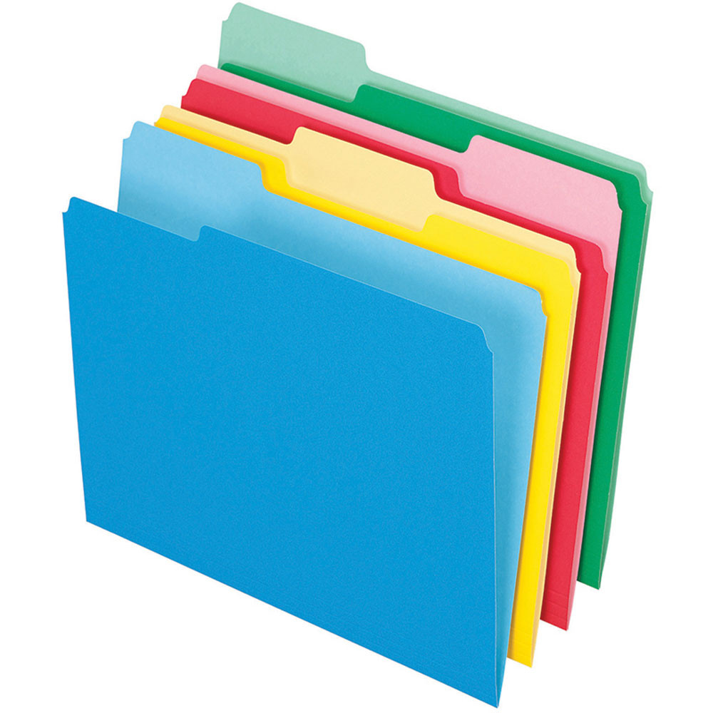 ESS82300 - Pendaflex 24Ct Essentials File Folders Assorted Letter Size in Folders