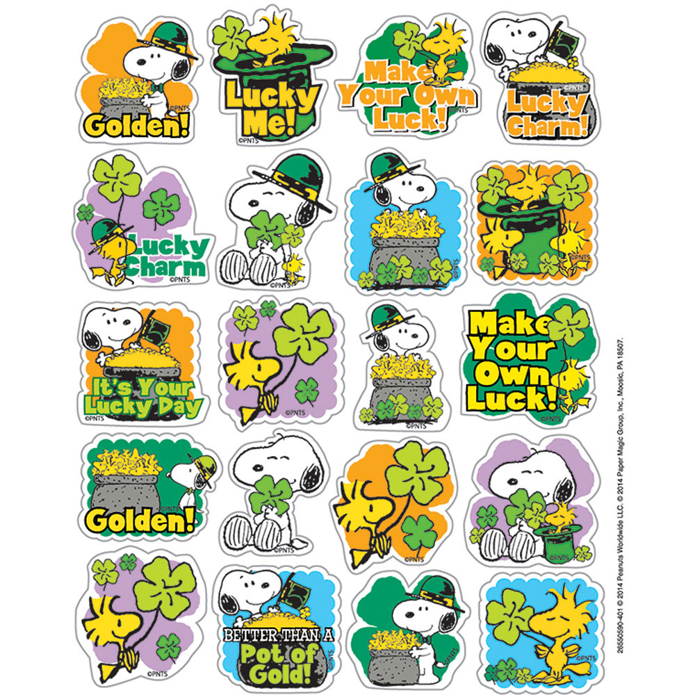 EU-655059 - Peanuts St. Patricks Theme Stickers in Stickers