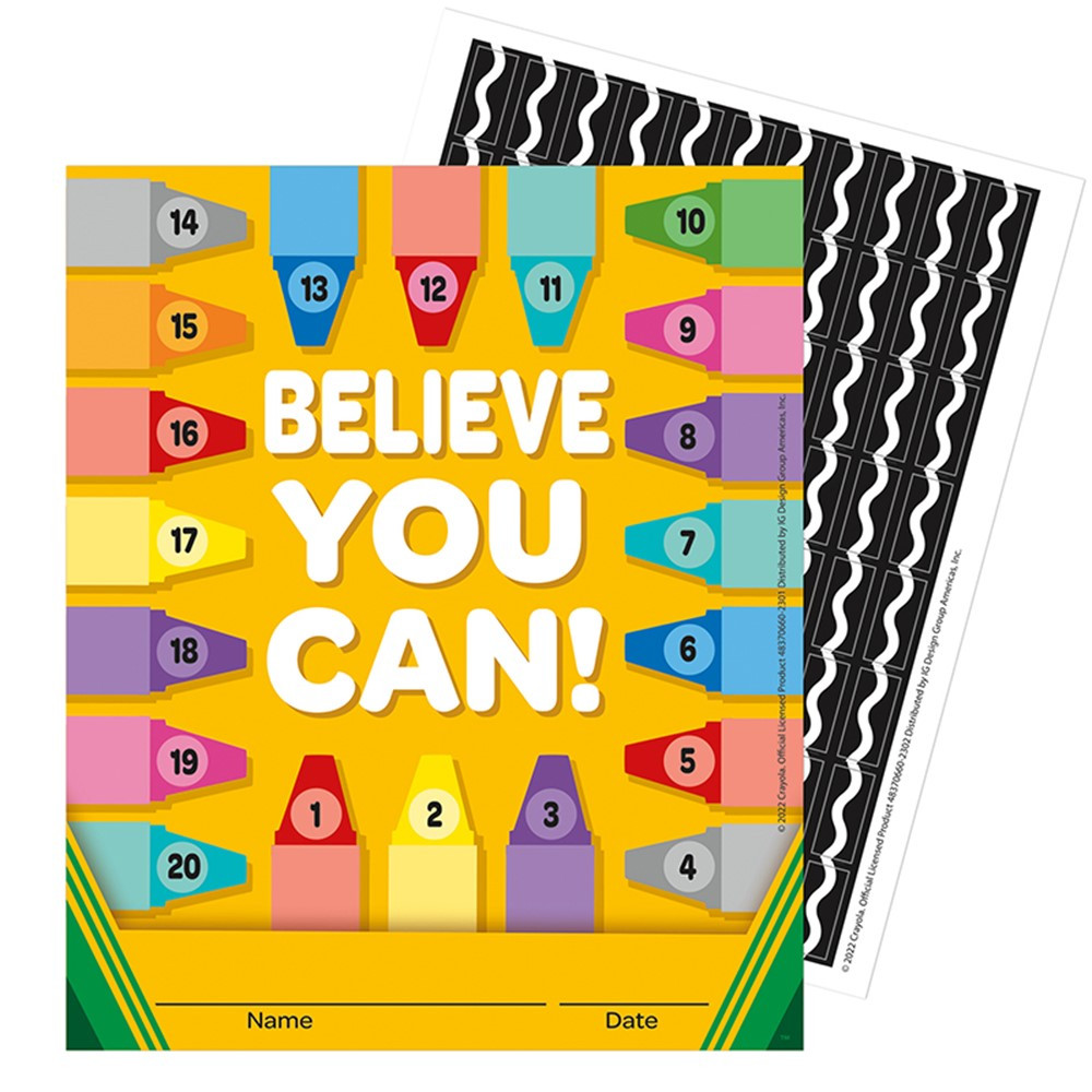 Crayola Mini Reward Chart with Stickers, Pack of 36 - EU-837066 | Eureka | Incentive Charts
